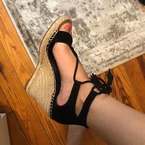 Black Joie wedges